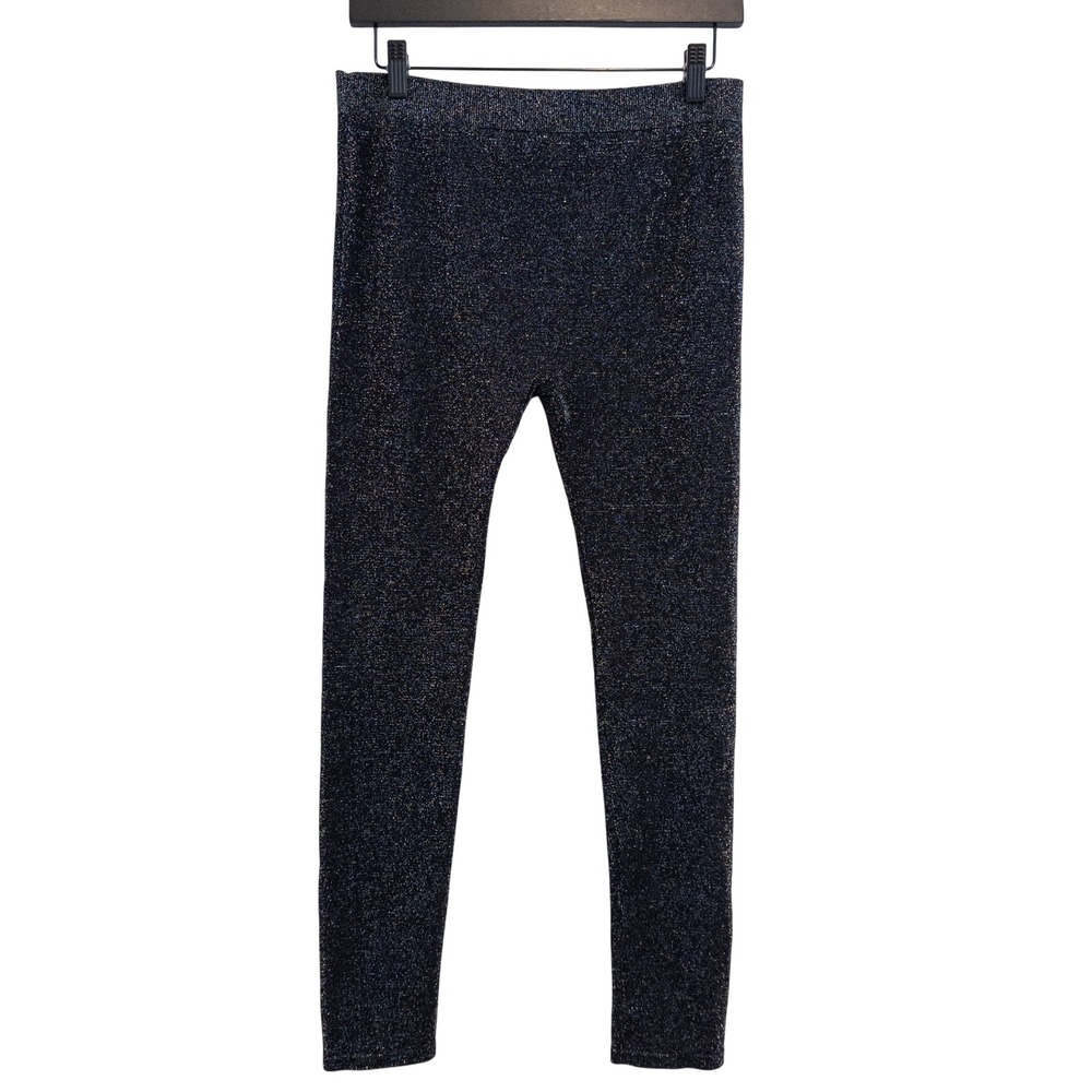 No Boundaries Leggings Women‎ L Black Metallic Sparkly Disco Goth Whimsigoth